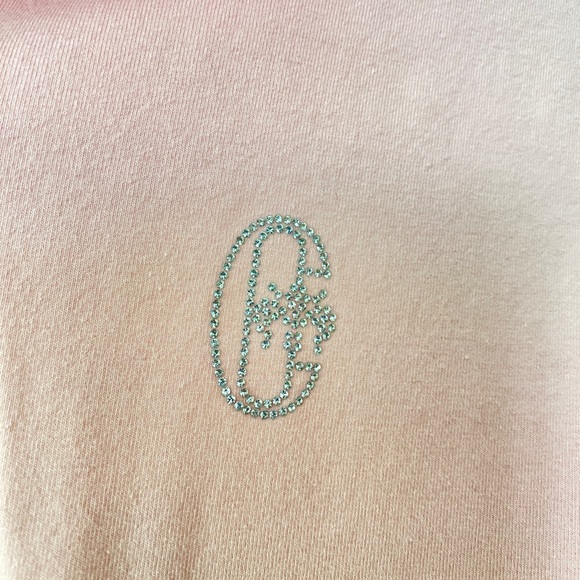 Conte of Florence women's Polo Shirt. rhinestone logo.Quarter sleeves.Pink.Sz S - Picture 4 of 11